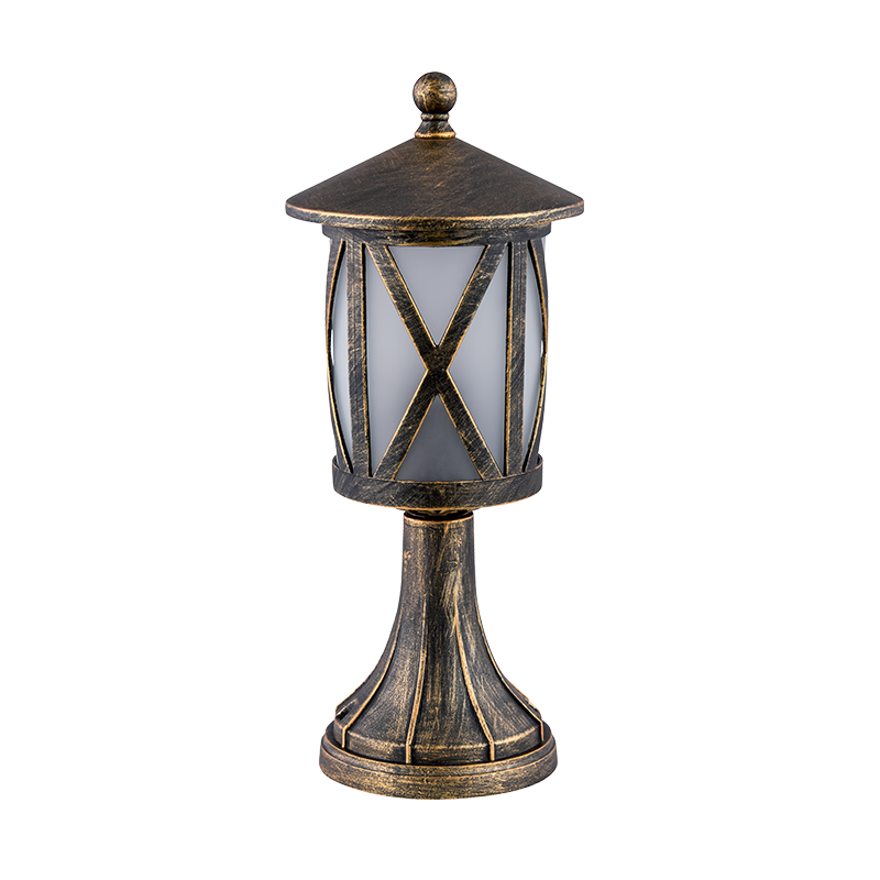 Fenjer stojeći Erik 1xE27 IP44 H370mm staro zlato